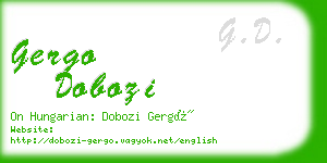 gergo dobozi business card